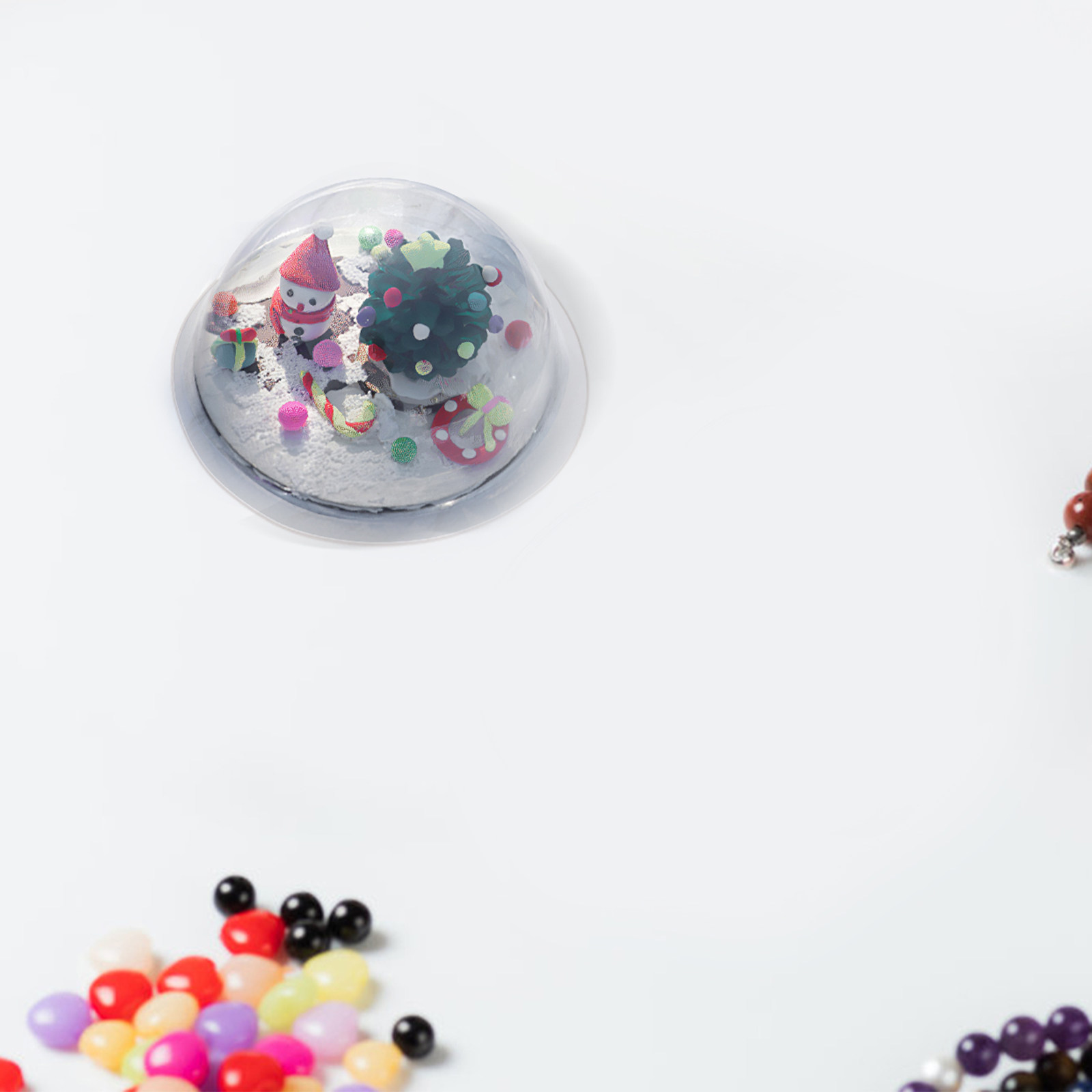Plastic Dome Clear - 30 Dômes Ornamentaux en Plastique -