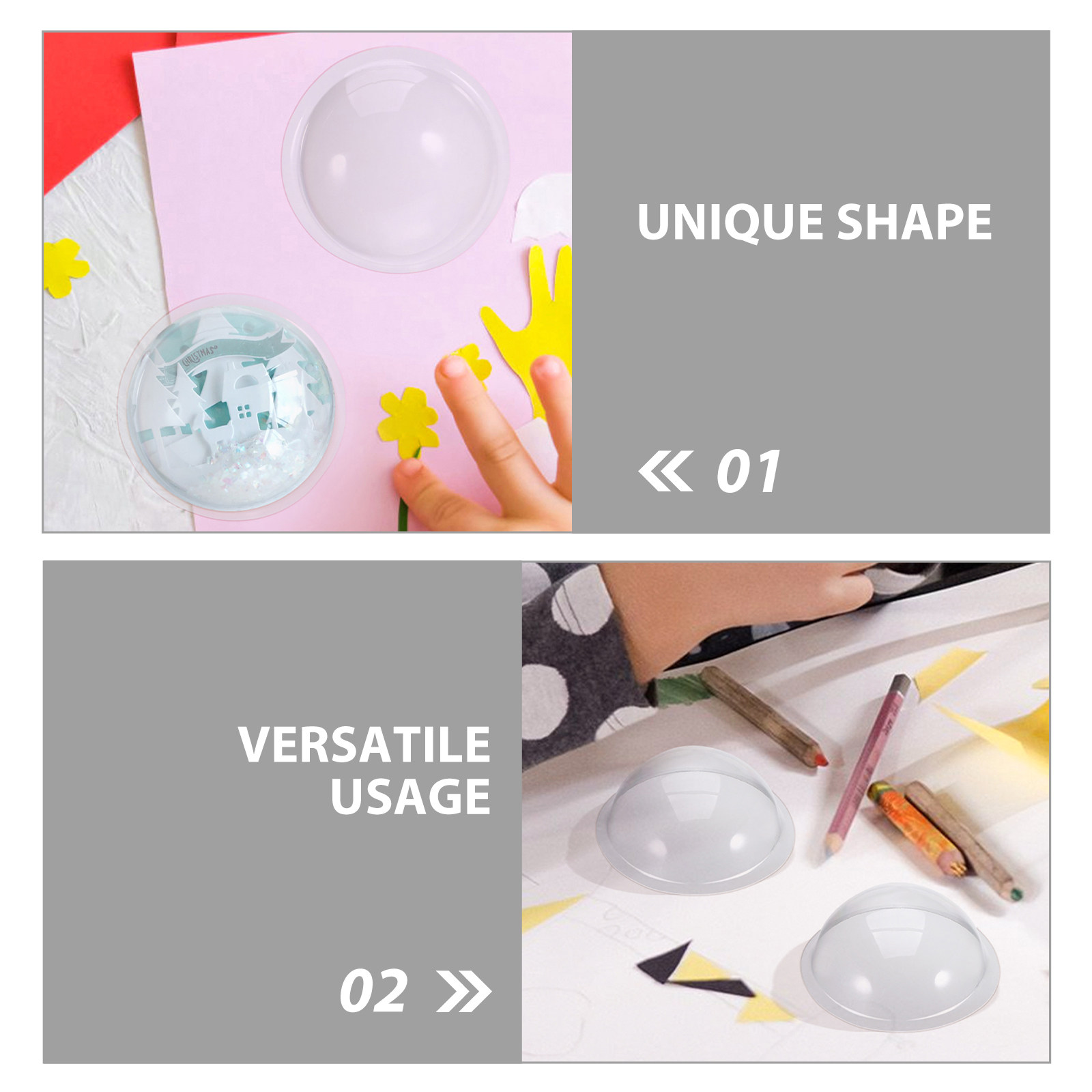 30 Dômes Ornamentaux en Plasti - Plastic Dome Clear avis et prix