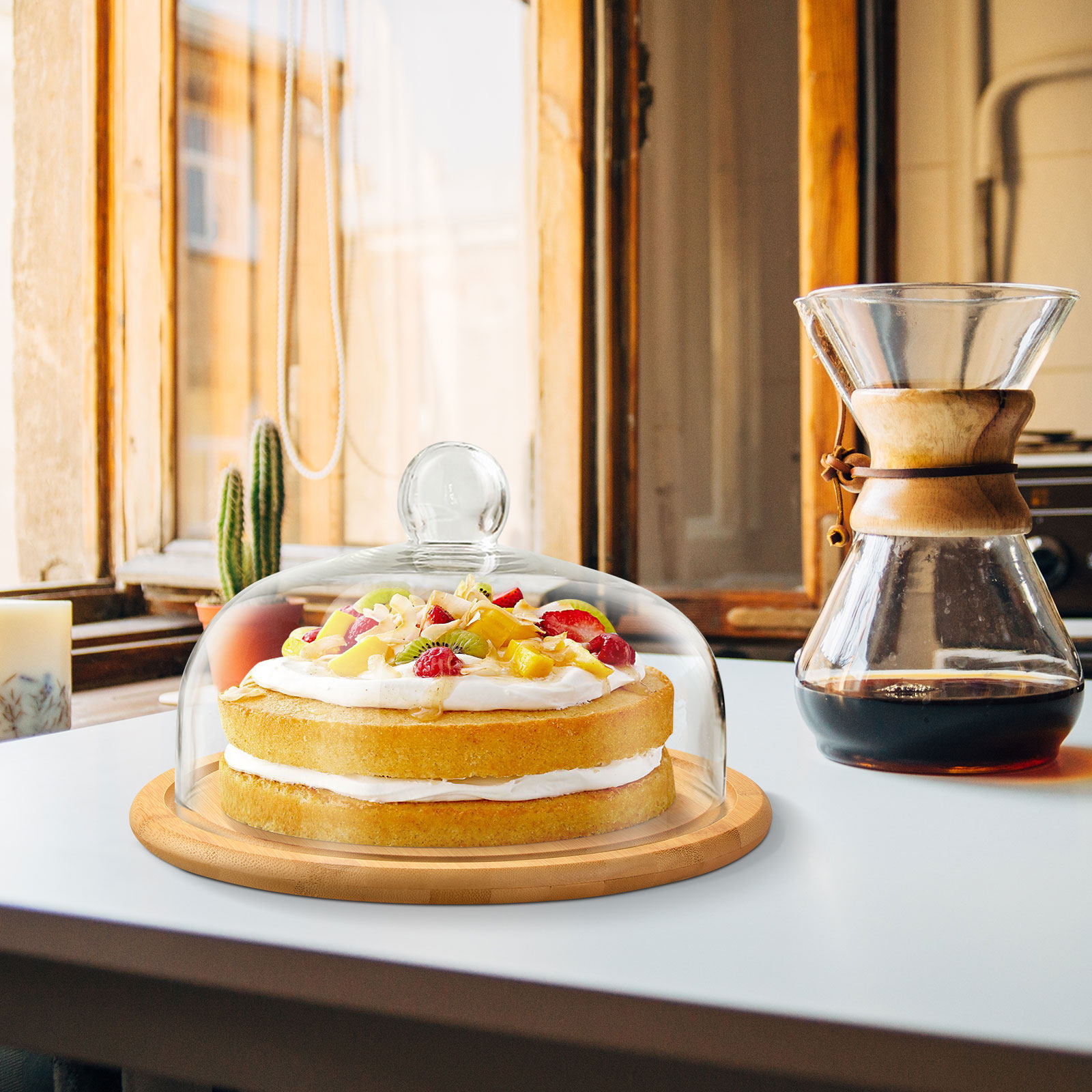 1 Ensemble : Cloche à gâteau e - Plastic Dome Clear avis et prix
